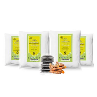 300 Turmeric Tea Bags, Natural Turmeric Black Pepper Tea Blend, Te de Curcuma, Herbal Tea, Sugar Free, Caffeine Free, Vegan. by Akshit