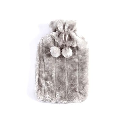 1PCS 2L Hot Water Bottle Cover Cold-Proof Heat Preservation Covers,Light Grey Cover