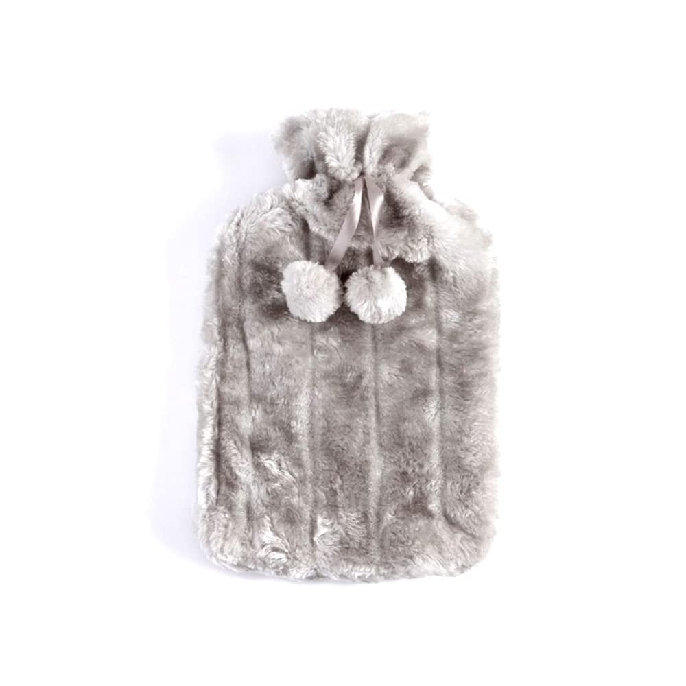 1PCS 2L Hot Water Bottle Cover Cold-Proof Heat Preservation Covers,Light Grey Cover