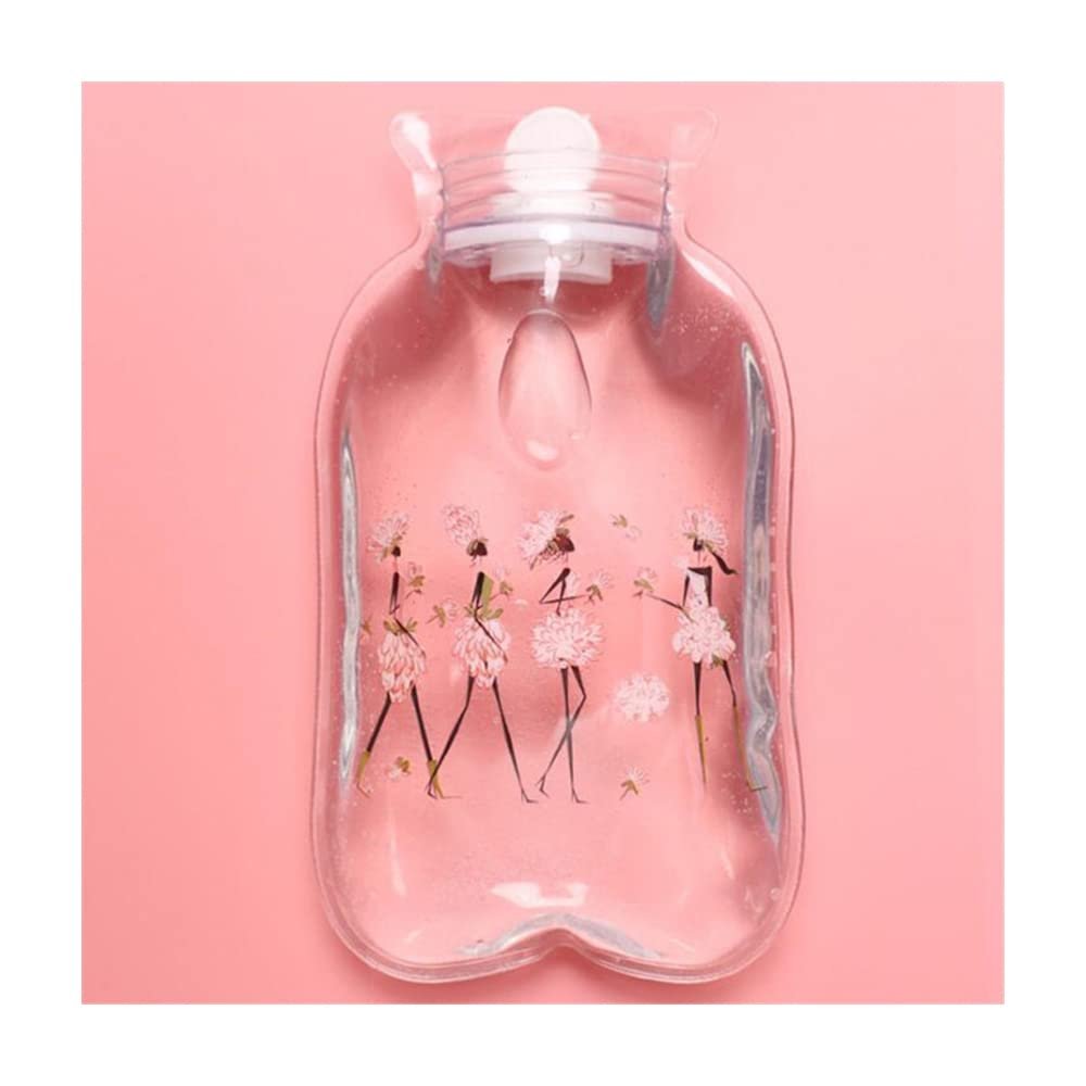 1PCS Transparent Hot Water Bottle Warm Belly Cartoon Hand Warmer Filled Mini Portable Hot Water Bags,Type 13