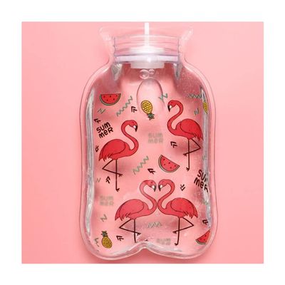1PCS Transparent Hot Water Bottle Warm Belly Cartoon Hand Warmer Filled Mini Portable Hot Water Bags,Type 1