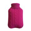 1PCS 2000ml Knitted Hot Water Bag Cover Warm Keeping Coldproof Removable Cover,Burgundy view 1