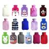 1PCS 2000ml Knitted Hot Water Bag Cover Warm Keeping Coldproof Removable Cover,Burgundy view 4