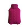 1PCS 2000ml Hot Water Bottle Knitted Cover,Wine Red Cover view 1