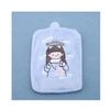 1PCS Cartoon Plush Water Injection Hot Water Bag PVC Material Portable Girl Warm Stomach Hand,Little Blue Girl view 1