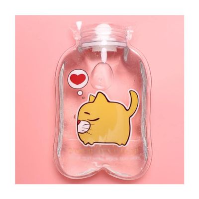 1PCS Transparent Hot Water Bottle Warm Belly Cartoon Hand Warmer Filled Mini Portable Hot Water Bags,Type 10