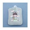 1PCS Cartoon Plush Water Injection Hot Water Bag PVC Material Portable Girl Warm Stomach Hand,Green boy view 2