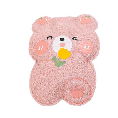 1PCS 350ML Cartoon Plush Bear Hot Water Bottle Hand Warmer Cute Hot Water Bag,D