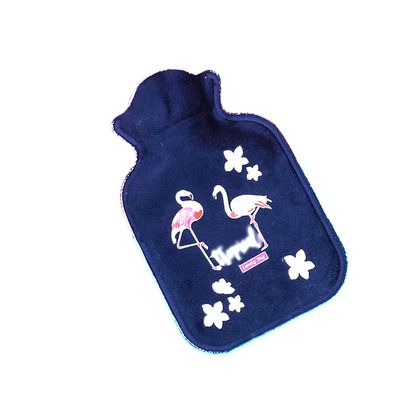 1PCS Tummy Warmers Rubber Hot Water Bag with Plush Cloth Cover,I