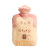 1PCS Hot Water Bottle with Fleece Cover,Pink,1000ML view 1