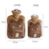1PCS Hot Water Bottle with Fleece Cover,Pink,1000ML view 2