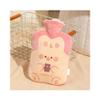 1PCS Hot Water Bottle with Fleece Cover,Pink,1000ML view 3
