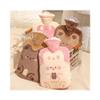 1PCS Hot Water Bottle with Fleece Cover,Pink,1000ML view 4