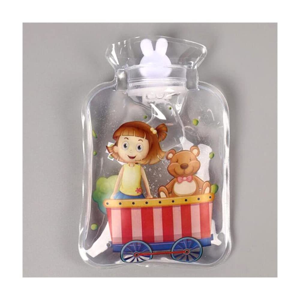 1PCS Transparent Hot Water Bottle Warm Belly Cartoon Hand Warmer Filled Mini Portable Hot Water Bags,Type 20