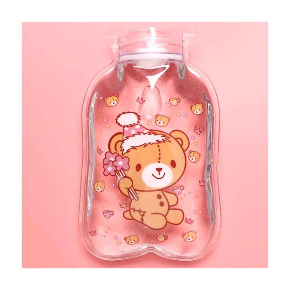 1PCS Transparent Hot Water Bottle Warm Belly Cartoon Hand Warmer Filled Mini Portable Hot Water Bags,Type 8