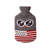 1PCS 2000ml Knitted Hot Water Bag Cover Warm Keeping Coldproof Removable Cover,Light Grey view 1
