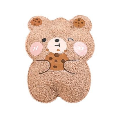 1PCS 350ML Cartoon Plush Bear Hot Water Bottle Hand Warmer Cute Hot Water Bag,F