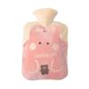 1PCS Hot Water Bottle with Fleece Cover,Pink,500ML view 1