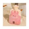 1PCS Hot Water Bottle with Fleece Cover,Pink,500ML view 3