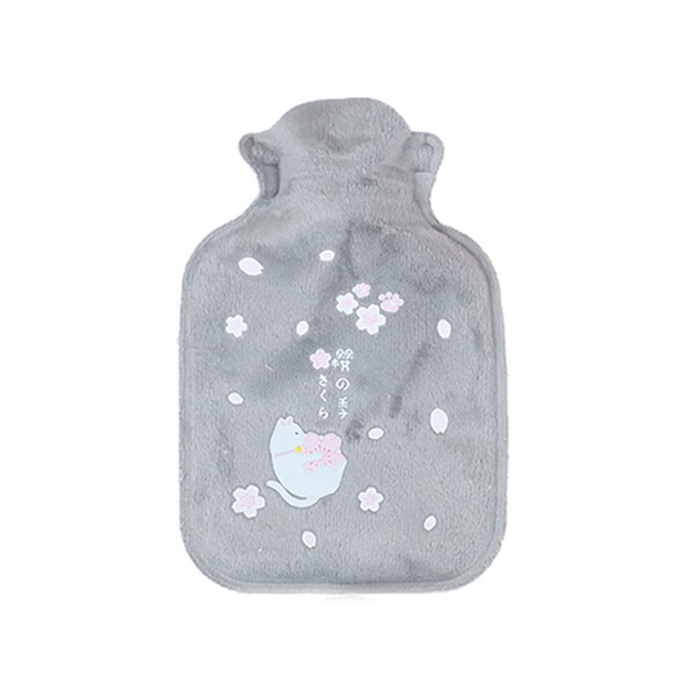 1PCS Tummy Warmers Rubber Hot Water Bag with Plush Cloth Cover,B