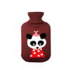 1PCS 2000ml Knitted Hot Water Bag Cover Warm Keeping Coldproof Removable Cover,Chocolate view 1