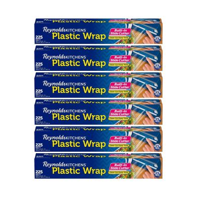 Reynolds Kitchens Quick Cut Plastic Wrap, 225 Square Feet, Pack of 6