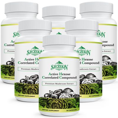 Active Hexose Correlated Compound 1500 mg Supplement, Natural 8 Mushroom Extract Supplement, Immune System, Liver Function, Natural Killer and T Cells Activity, 540 Veggie Capsules