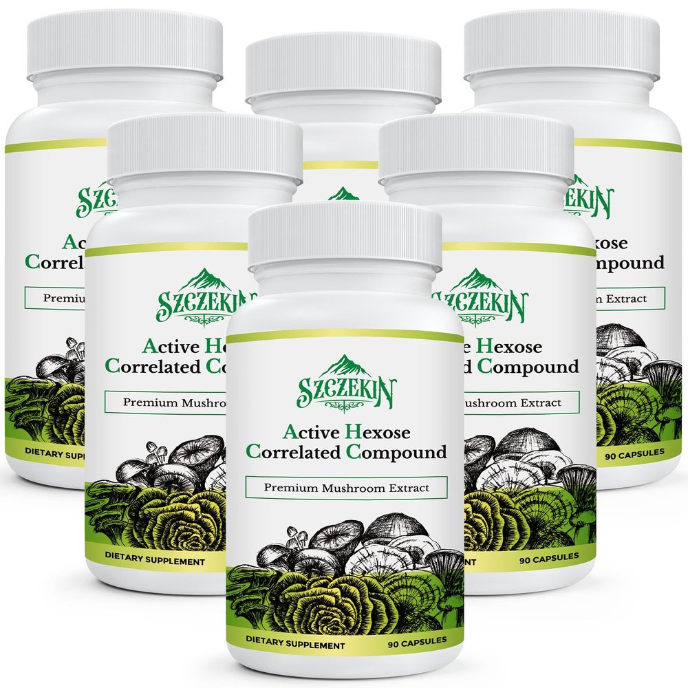 Active Hexose Correlated Compound 1500 mg Supplement, Natural 8 Mushroom Extract Supplement, Immune System, Liver Function, Natural Killer and T Cells Activity, 540 Veggie Capsules