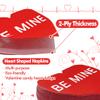 180 Piece Valentine's Day Napkins - Heart Shaped, Red Heart, Disposable for Dinner, Luncheon, Beverage, Classroom Party Supplies view 3