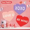 180 Piece Valentine's Day Napkins - Heart Shaped, Red Heart, Disposable for Dinner, Luncheon, Beverage, Classroom Party Supplies view 4