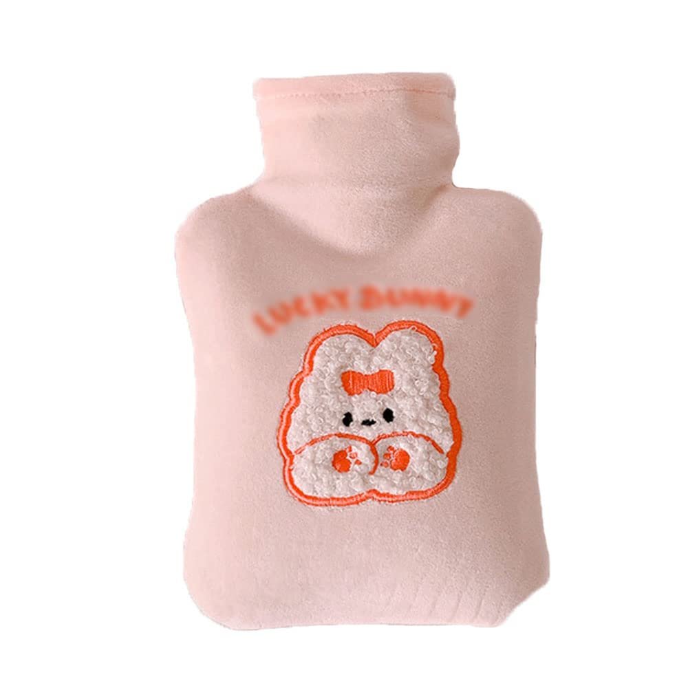 1PCS 500ml Hot Water Bag Kawaii Bear Plush Water Bottle Hand Warmer,B