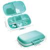 1Pack Travel Pill Organizer, 8 Compartments Portable Pill Case, Small Pill Box for Pocket Purse Portable Medicine Vitamin Container Blue view 3