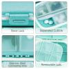 1Pack Travel Pill Organizer, 8 Compartments Portable Pill Case, Small Pill Box for Pocket Purse Portable Medicine Vitamin Container Blue view 4