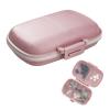 1Pack Travel Pill Organizer, 8 Compartments Portable Pill Case, Small Pill Box for Pocket Purse Portable Medicine Vitamin Container Pink view 1