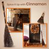 Cinnamon Brooms 36" and 6" - Cinnamon Broomstick Scented Combo - Mini Broom 6" & Large Broom 36" - Witches Broom Cinnamon Broomstick Decoration for Halloween - Mini Cinnamon Broomstick Scented Broom view 4