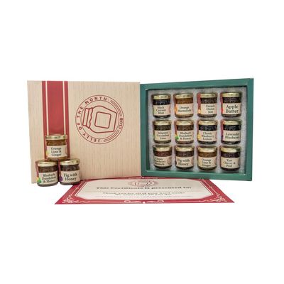 Costume Agent Jelly of the Month Gift Set Christmas Assorted Jam 12 Pack Flavors