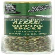 Alessi Herb & Seasoning Grinder, Dipping Spices for Olive Oil, Tip n' Grind (Garlic, 0.76 Ounce (Pack of 6))