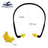 Global Glove Hearing Protection and Ear Plugs, Noise Reduction Rating 22 DB, Lightweight and Durable, Lasting Comfort, Black Curved Band and Two Pairs of Soft Lemon Colored Pods view 2