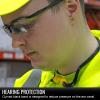 Global Glove Hearing Protection and Ear Plugs, Noise Reduction Rating 22 DB, Lightweight and Durable, Lasting Comfort, Black Curved Band and Two Pairs of Soft Lemon Colored Pods view 3