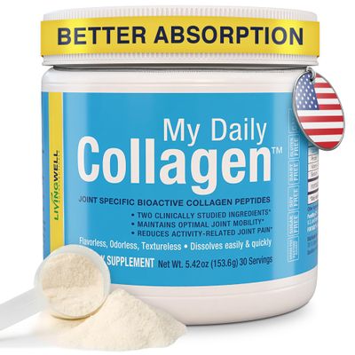 Premium Collagen Peptides Type 1 & 3 Collagen Powder - Hydrolyzed Bovine with Protein & Vitamin C  Unflavored Powdered Peptides Protein for Men and Women Joint & Cartilage Health  30 Servings