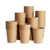 SIUQ 400 Pack 8 oz Kraft Paper Cups, Unbleached Disposable Paper Coffee Cups, Thickened Hot/Cold Beverage Drinking Cup for Party, Home, Cafes, Bistros, Businesses (Brown) view 1