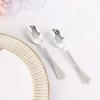 Efavormart 125 Pack - 7" Silver Chambury Heavy Duty Plastic Spoon, Plastic Silverware for Wedding, Birthday, Upscale Occasions, Special Events, Hotels, Restaurants, Family Gatherings, BBQs view 2