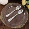 Efavormart 125 Pack - 7" Silver Chambury Heavy Duty Plastic Spoon, Plastic Silverware for Wedding, Birthday, Upscale Occasions, Special Events, Hotels, Restaurants, Family Gatherings, BBQs view 4