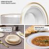 Efavormart 50 Pack 12oz White Plastic Bowls, Disposable Bowl Round with Silver Rim view 4