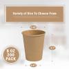 Lamosi 200 Pack 8 oz Kraft Paper Cups, Brown Disposable Paper Coffee Cups, Unbleached Paper Cups for Hot/Cold Beverage Party Home Office view 2