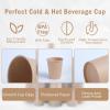 Lamosi 200 Pack 8 oz Kraft Paper Cups, Brown Disposable Paper Coffee Cups, Unbleached Paper Cups for Hot/Cold Beverage Party Home Office view 3