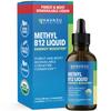 USDA Organic Vitamin B12 Liquid Drops - Methylcobalamin for Enhanced Energy and Nervous System Support - 30 Servings - Highly Bioavailable for Absorption - Non-GMO, Vegan, Strawberry Flavor, 1 Fl Oz view 1
