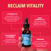 USDA Organic Vitamin B12 Liquid Drops - Methylcobalamin for Enhanced Energy and Nervous System Support - 30 Servings - Highly Bioavailable for Absorption - Non-GMO, Vegan, Strawberry Flavor, 1 Fl Oz view 3