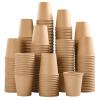 SIUQ 400 Pack 3 oz Kraft Paper Cups, Disposable Bathroom Cups, Mini Mouthwash Cups, Hot/Cold Beverage Drinking Cup for Gargle Espresso Juice Medicine (Brown) view 1