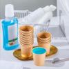 SIUQ 400 Pack 3 oz Kraft Paper Cups, Disposable Bathroom Cups, Mini Mouthwash Cups, Hot/Cold Beverage Drinking Cup for Gargle Espresso Juice Medicine (Brown) view 4